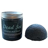 Face Mask Dead Sea Mud Exfoliator Acne Blackhead Remover 100% Natural Mineral Rich Exfoliating Wash, Banishes Pimples, Wrinkles, Oily Skin, Anti Ageing. FREE Konjac Sponge with every order