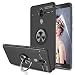 Produktbild LeYi Hülle Huawei Mate 9 Handyhülle mit HD Folie Schutzfolie,Cover Bumper 360 Grad Ring Stand Magnetische Autohalterung Schutzhülle für Case Huawei Mate 9 Handy Hüllen JSZH Schwarz