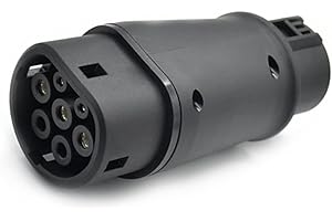 KHONS Adaptador EV Cable de Carga para Vehículos Eléctricos Adaptador Tipo 1 a Tipo 2 32A para Tipo 2 EV Coche Eléctrico (Type 1-Type2, 0.5KG)