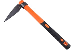 LUBAN Herzhacke mit strapazierfähigem, geschmiedetem Dechsel und ergonomischem, rutschfestem Griff 38.5 cm/15 Zoll, Einkopf-Scharfhacke für Gartenarbeit, Jagd, Landschaftsbau im Freien