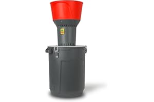 EBERTH Mulino Elettrico per Cereali con 50L Secchio, Motore Elettrico 1300 Watt, Tramoggia da 13L, 400kg/h, lama in acciaio inox, 5 setacci inclusi, Macina Professionale per Produzione di Mangimi