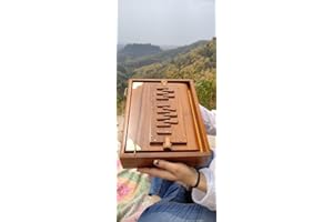 Amilav Collections Teakholz Shruti Box Musikinstrument, gestimmt 13 Noten und 432 Hertz, Shruti Box mit Tragetasche