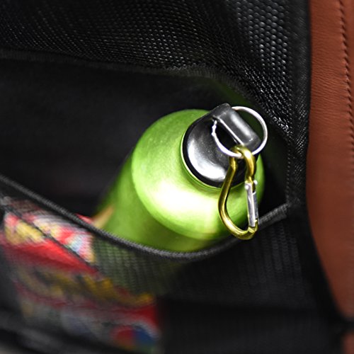 jatedo Rücksitz-Autotasche Kinder, Rückenlehnentasche Auto (4 extra große einzelne Taschen, leicht zugänglich, schwarz) | Auto-Rückenlehnenschutz | Rücksitztasche Auto Kinder | Autositz-Schutz Kinder + Autositz-Tasche - 6