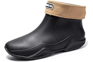 Lyuu chaussures de jardin unisexe bottes Wellington bottes de pluie imperméable léger extérieur marche bottines courtes hommes ou femmes