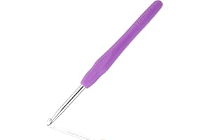 Doxiru Crochet Hook 5.0 mm Aluminium, Ergonomic Soft Rubber Grip, Suitable for Beginners to Learn Hand-Knitted Sweaters