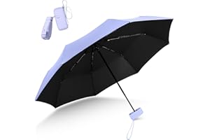 LIULIUDA Mini Folding Travel Umbrella, Compact Umbrella with Zipper Storage Box Handle Pocket Umbrella Waterproof Umbrella Handbag Umbrella Portable Rain and Sun Umbrella for Men and Women