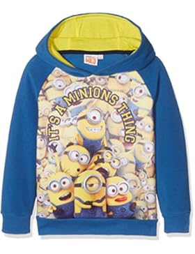 Minions Despicable Me Jungen Sweatshirt mit Kapuze aus Teddy Vlies - blau