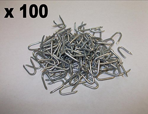 Preisvergleich Produktbild 100 x 5 / 8 Heftklammern, U- / Nägel, aus Spitze, verzinkt