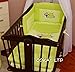 10 pcs Crib Bedding Set /Bumper/sheet/duvet/CANOPY /Free Standing Canopy Holder-GREEN