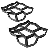 moldes hormigon impreso tenerife #REF! vidaXL Set 2 moldes pavimento pavimentación hormigón camino jardín, 42 x 42 x 4 cm