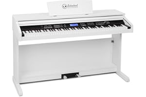 SCHUBERT MUSICAL INSTRUMENTS Schubert Subi 88 MK II Klavier, tragbares Keyboard - Tasten-Keyboard, Piano, 88 Tasten, MIDI, E Piano mit USB, 360 Klänge, 160 Rhythmen, 80 Demosongs, LCD-Display, Effekte, weiß