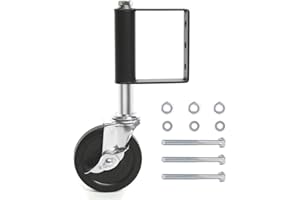 JUZAI 360° Roue Porte de Portail Lourd, 10 cm Roulettes à Ressort