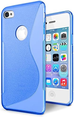 UltraSlim Mobile Phone Case for - Apple iPhone 4 / 4S - Bumper Cover S-Line TPU Soft Silicone Colour: Blue