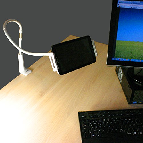 scozzi Tischhalterung 100cm für Samsung Tablets und Smartphones / für den Tisch, den Nachttisch, die Küche, den Arbeitsplatz und Videochats / flexibel biegsam - 2