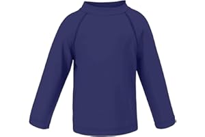 LACOFIA Boys' Long Sleeve Swim Tops Kids Rash Vest Swimming Shirt Children Rash Guard Sun Protection Quick Drying