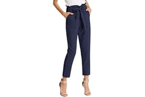 GRACE KARIN Femme Pantalon Casual Elastique Ceinture avec Poches Taille Haute