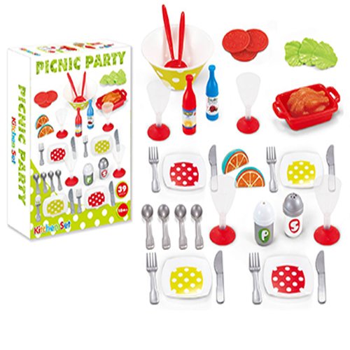 Kids 39 pcs Picnic Party Kitchen Toy Play Set Bright Colors Children Girls Plastic Dining Dinner Cutlery Mugs Glass Plates Try Salad Bowl Vegetables Outdoor Garden Camping Picnic Carry Set Fun Gift (SI-TY1066) reviews Kids 39 pcs Picnic Party Kitchen Toy Play Set Bright Colors Children Girls Plastic Dining Dinner Cutlery Mugs Glass Plates Try Salad Bowl Vegetables Outdoor Garden Camping Picnic Carry Set Fun Gift (SI-TY1066)