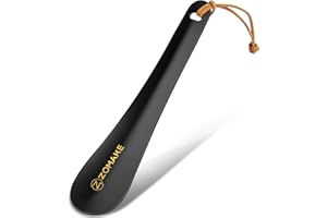 ZOMAKE Shoe Horn Long Handled, 30CM Long Shoehorn Metal for Men Women Elderly Seniors, 19CM Small Shoe Spoon Helper Football Boot Horn with Rope