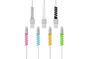 Tadipri Lot de 21 économiseurs de câble de Chargeur de Type C, Protecteur Micro USB en Silicone Flexible, Protecteur de câble de Souris, Convient à Tous Les téléphones Portables (7 Couleurs)