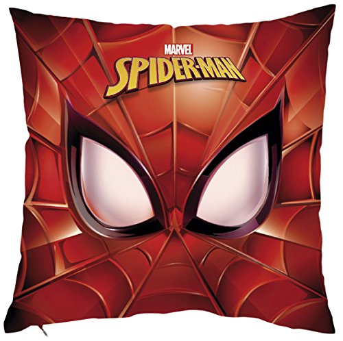Arditex Cojín Diseño Spiderman, Terciopelo, Rojo, 15.0x35.0x35.0 cm