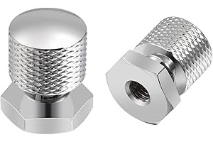 Benlari Chrome Solo Seat Nuts Seat Mounting Nuts 1/4"-20 Thread Compatible for Harley Davidson Touring Softail Street Glide Road Glide Road King