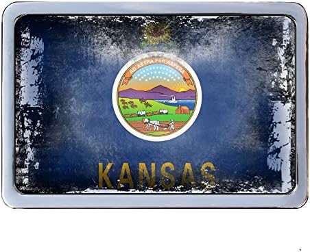 Cadora Belt Buckle Buckle Kansas Flag Shabby Chic Worn Used Look