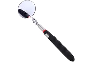 Huybaa Specchietto Telescopico, Specchi di Ispezione, Specchio Ispezione Telescopico, 360 Specchio di Ispezione Rotante, Telescopici Fino a 73cm, per Utensili Manuali per Ispezione Auto