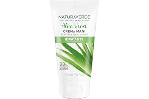 Naturaverde | Natural Beauty - Crema Mani Idratante all'Aloe Vera, per Mani Secche e Screpolate, Ingredienti di Origine Naturale, 75ml