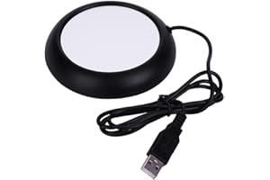 RAGUSO Tassenwärmer USB Getränkewärmer Elektrische Becherwärmer für Tee Kaffee Drinks Cup Warmer für Büro/Zuhause (Schwarz)