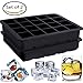 Produktbild YECHILE Silikon Eiswürfelformen,2er Pack 2.5cm Würfel Eiswürfel, Eiswürfelbereiter, Chill Eiswürfelform, 20 pro Schale,Schwarz