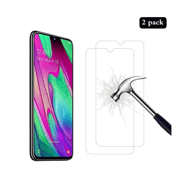 AhaSky [2 Stück] Schutzfolie Panzerglas für Samsung Galaxy A40 Panzerglas, HD Displayschutzfolie, 9H Härte Schutzfolie, [Anti-Kratzer/Bläschen/Fingerabdruck/Staub] Panzerglasfolie für Galaxy A40