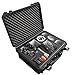 Price comparison product image Professional transport case for Panasonic Lumix GH5 – with a lot of space for accessories such as 3 lenses, 5 battery packs, various cables and adapters - by MC-CASES