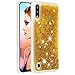 Produktbild Dclbo Hülle für Samsung Galaxy A10 / M10, Handyhülle Transparent Flüssig Glitzer Bling Case Schutzhülle Weich Silikon TPU Hülle Durchsichtig Dünn Glänzend Cover für Samsung Galaxy A10 / M10-Gold