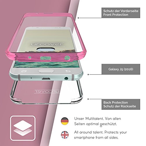 Urcover Galaxy J5 2016 Funda Nueva Versi n Mejorada Funda Carcasa Samsung Galaxy J5 2016 Completa 360 Grados TPU Crystal Clear Case suporto Qi M vil Smartphone Rosado reviews Urcover Galaxy J5 2016 Funda Nueva Versi n Mejorada Funda Carcasa Samsung Galaxy J5 2016 Completa 360 Grados TPU Crystal Clear Case suporto Qi M vil Smartphone Rosado