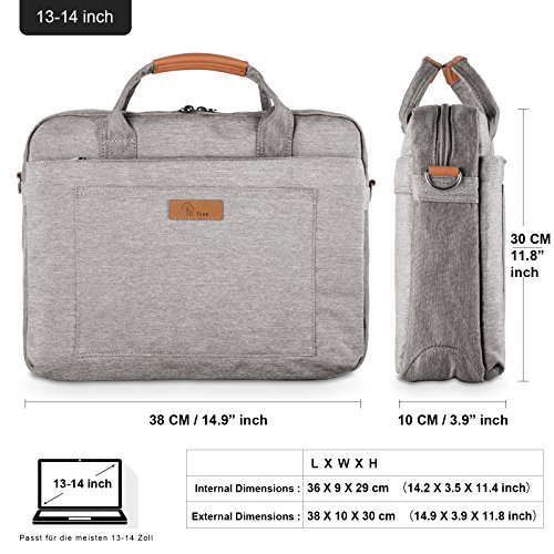 E-Tree 13-14 Zoll Laptoptasche Aktentaschen Handtasche Tragetasche Schulter Tasche Notebooktasche Laptop Sleeve Laptop H  lle f  r bis zu 14 Zoll Lapt