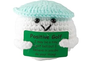 Bojueshaw Handmade Positive Golf Ball Crochet,Funny Emotional Support Gift for Golfer,Unique Golf Toy for Christmas,Birthday,Graduation