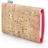 Stilbag maßgeschneiderte Korkhülle VIGO | Farbe: natur-silber-lachs | Smartphone-Tasche aus Kork | Handy Schutzhülle | Handytasche Made in Germany