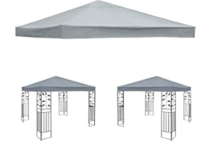 GREEN BAY Greenbay 1-Tier Replacement Top Fabric for 3x3m Gazebo Pavilion Roof Canopy Anthracite