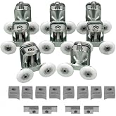 Venita Metal G&ouml;vdeli 4 Alt 4 &Uuml;st Duşakabin Cam Kabin Tekerleği Takım 24 Mm