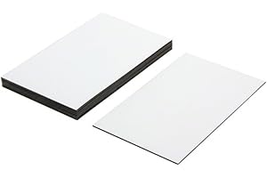 FIRST4MAGNETS MagFlex® Lite Flexible Gloss White Dry Wipe Surface Magnetic Labels for Creating Scrumboards, Removable and Changeable Labels - 100mm Long x 60mm Wide - Pack of 10