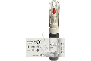 SD COLORS Pintura de retoque de 20 ml – Gris antracita (RAL 7016), pintura de reparación universal para coche, metal, plástico, madera y más