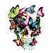 Produktbild Wincy Shop Malen-nach-Zahlen-Kit, DIY-Ölgemälde auf Leinwand mit Acrylpigmenten für Erwachsene und Anfänger – Totenkopf mit Schmetterling, canvas, Skull Head With Butterfly, Framed