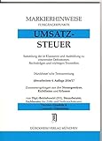 Image de UMSATZSTEUERRECHT Markierhinweise/Fußgängerpunkte: Dürckheim´sche Textsammlung Nr. 975. DIE NEUA