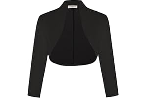 fuinloth Boléros Femme Mariage Chic Ete Elegant 3/4 Manche Bolero