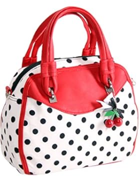 SugarShock Polka Dots Damen Handtasche Elsa Rockabilly Tasche