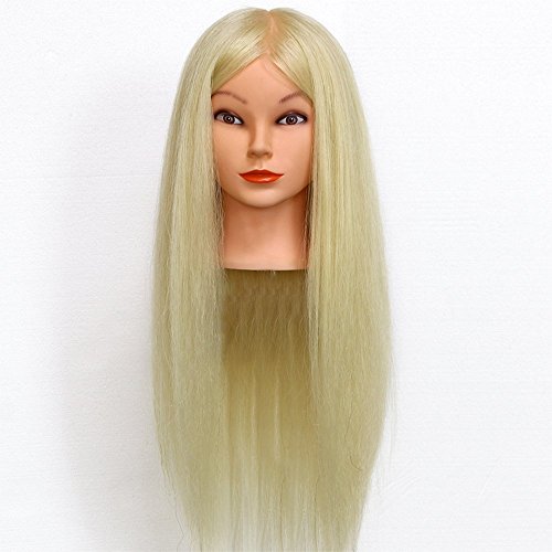 Neverland 70% Hair 26" Long Hair Hairdressing Training Head with Clamp White UK STOCK
