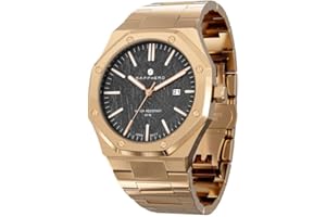 SAPPHERO Orologio Uomo Impermeabile 50M Al Quarzo Argento Cinturino Acciaio Inox Data Calendario Nero Blu Uomini Orologi Regali da Polso per gli Uomini