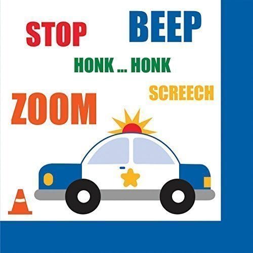 Traffic Jam Creative Party Paper Party Beverage Napkins (16 Pack)