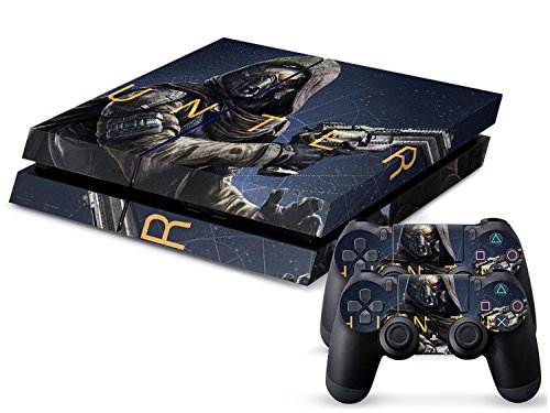 Preisvergleich Produktbild Playstation 4 + 2 Controller Aufkleber Schutzfolie Set - Destiny Jäger / PS4
