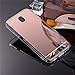 Price comparison product image Sycode Galaxy J5 2017 Mirror Case,Galaxy J5 2017 Soft TPU Mirror Cover,Luxury TPU Bumper Silicone Case Handy Cover Reflecting Protective Shockproof Cover Mirror Electroplating Technology Backplate Shell For Samsung Galaxy J5 2017-Rose Gold